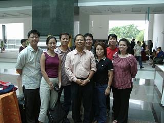 with SIM students